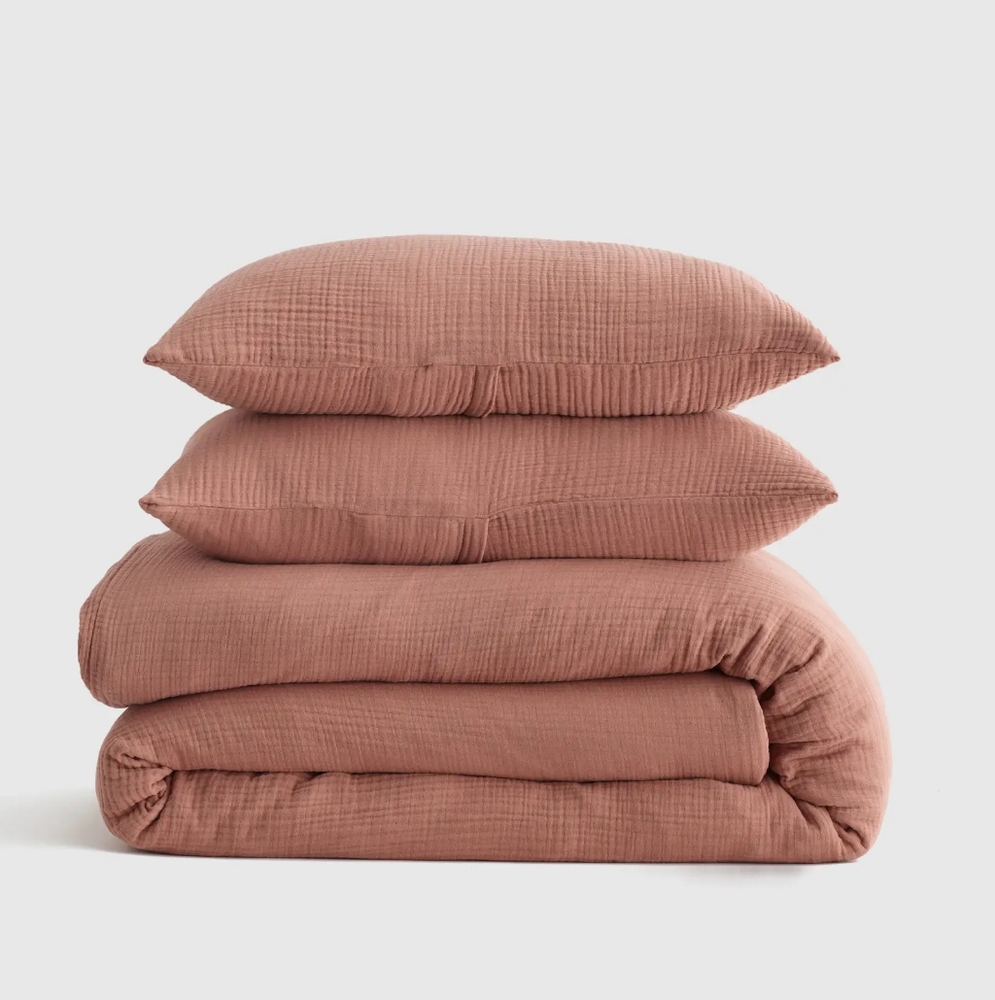 Quince airy gauze Duvet Cover Set